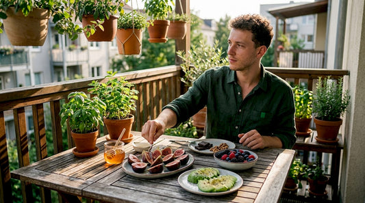 Close-up of natural aphrodisiac foods on kitchen table