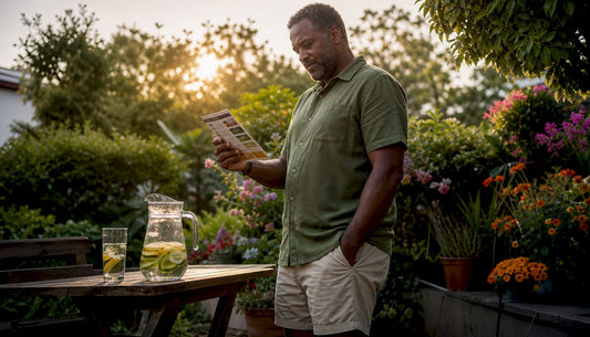 Man reviewing natural erection boosters information